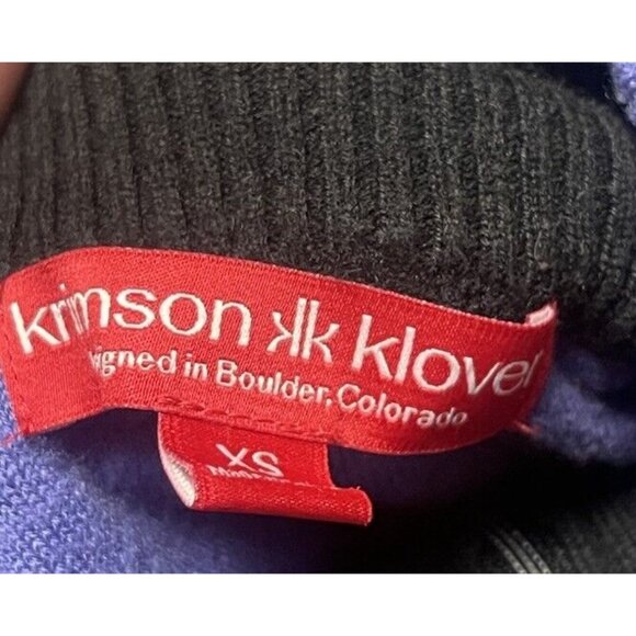 Krimson Klover Sweater Womens XS Merino Wool 1/4 Zip Telluride Top Purple Ski - Picture 3 of 9